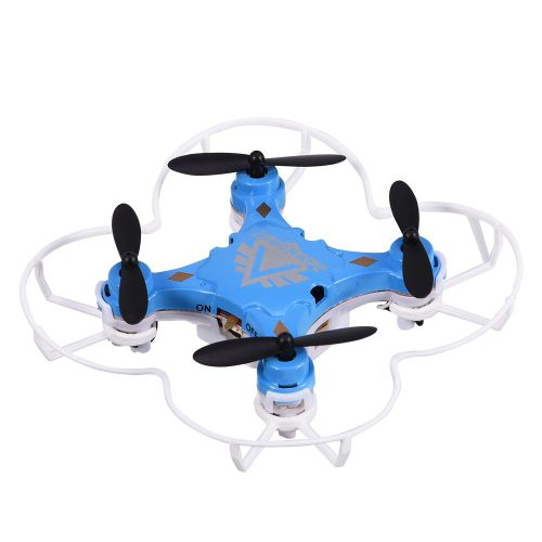 Mini Drone Quadricoptere Telecommande 2,4 Ghz, Retour Par Simple Pression D'une Touche, Mode Sans Tete (Bleu)-Qhfen