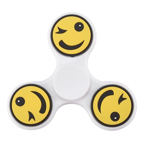 1 toupie a doigts tendance avec roulement a billes en acier, anti-stress, jouet EDC pour les mains (blanc)