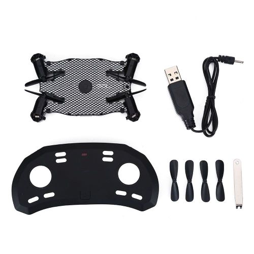 Drone Quadricoptere Pliable Wifi, 1 Piece, Retour Par Simple Pression D'une Touche, Mode Sans Tete, Avec Camera Hd 720p, Noir-Qhfen