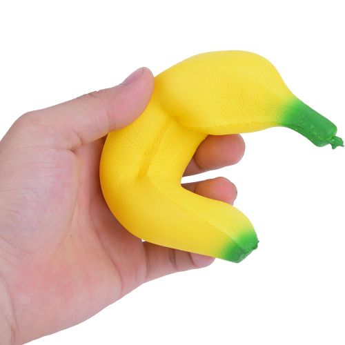 Jouet amusant en PU de 18 cm en forme de banane pour soulager le stress