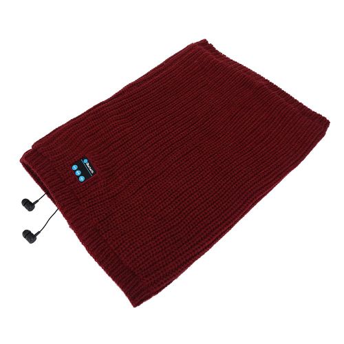 Nouveau Foulard Tendance, Doux Et Chaud, Sans Fil, Bluetooth, Cache-Cou (Bordeaux)