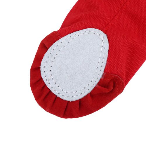 1 Paire De Chaussons De Danse Confortables Et Respirants En Toile Pour Enfants Et Filles (Rouge 28)