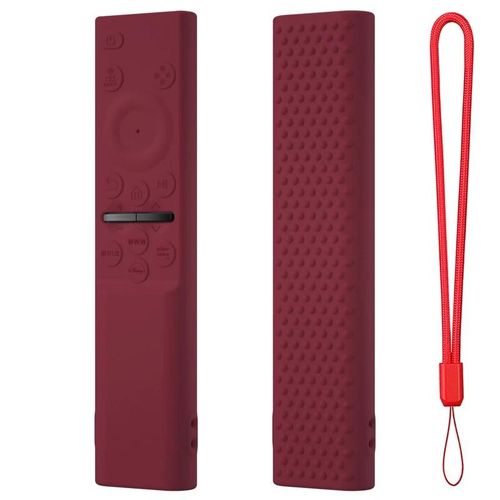 Housse de télécommande en Silicone pour Samsung BN59-01388A BN59-01388E BN59-01388H, étui de contrôle TV intelligent TM2240E, housse antidérapante entièrement couverte-Rouge wine