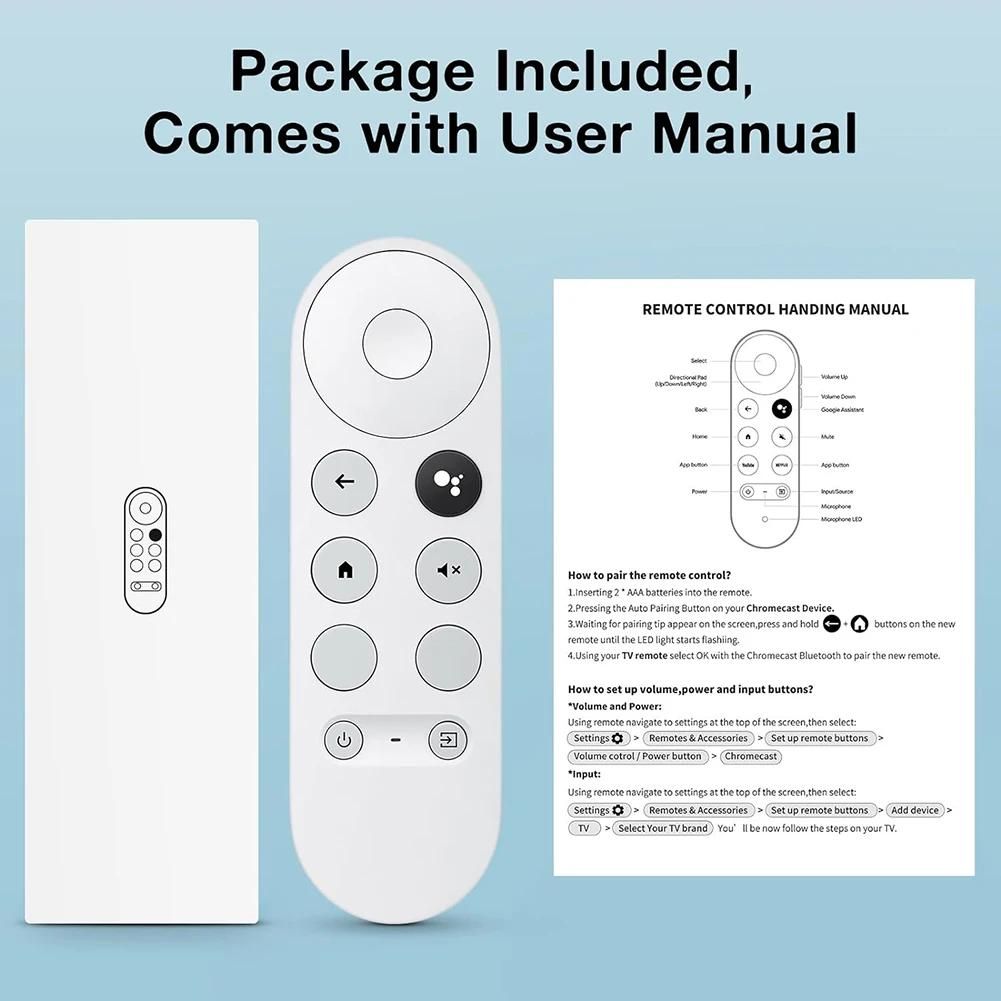 G9N9N Smart TV tlcommande Bluetooth-Compatible dcodeur vocal tlcommande pour Google TV Chromecast 4K neige- image 6 | Rakuten