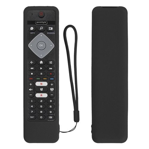Coque en silicone pour télécommande Philips Smart TV YKF456-001 55PUS7304 75PUS7354 70PUS7304, housse de protection antidérapante-Noir