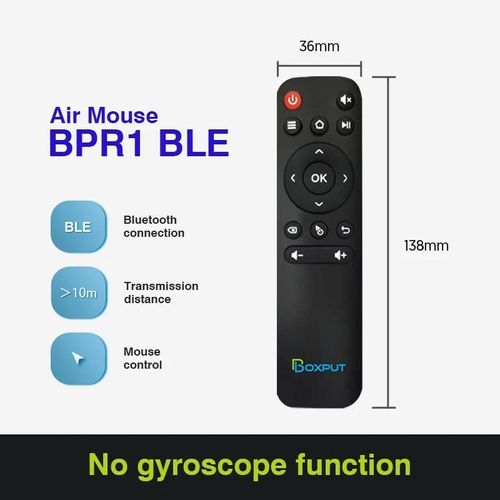 BPR1S Plus BLE 5.0 Air Mouse télécommande vocale 2.4GHz télécommande sans fil avec gyroscope pour Android TV Box/PC-BPR1