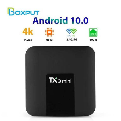 TX3 Mini Android 10.0 boîtier de télévision intelligent Allwinner H313 2.4G 5G Wifi 2G 16G Tanix TX3 mini TVBOX 4K décodeur-Ue Plug