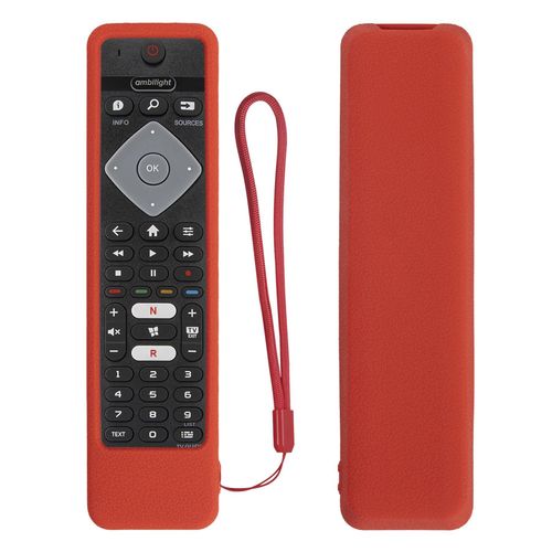 Coque en silicone pour télécommande Philips Smart TV YKF456-001 55PUS7304 75PUS7354 70PUS7304, housse de protection antidérapante-Rouge