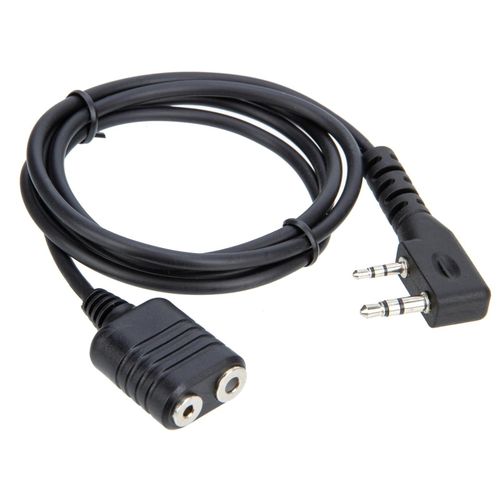 K type 2 broches haut-parleur micro casque écouteur rallonge câble pour BaoFeng UV-5R BF-888s pour Kenwood talkie-walkie-