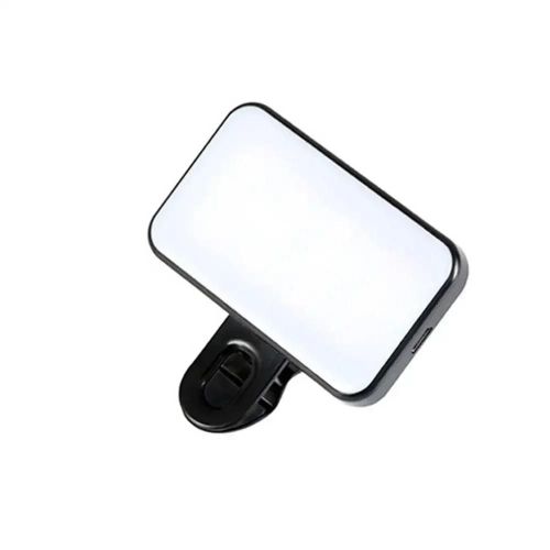 Lampe LED de poche tricolore pour Selfie, pour IPhone, IPad, téléphone portable, ordinateur portable, Clip, remplissage Flash, vidéo, Photo, photographie-Noir