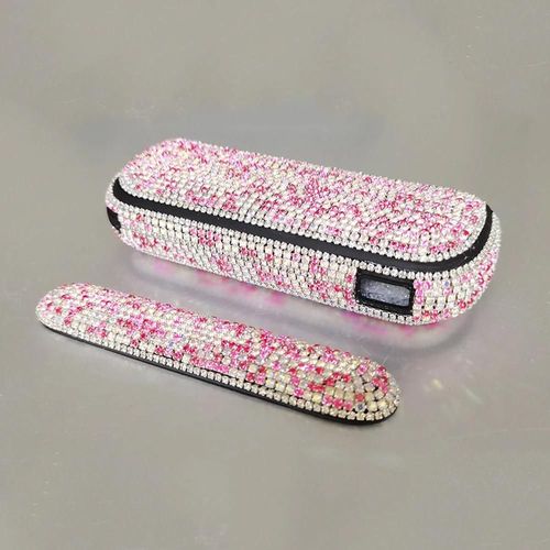 RUORUO-Étui Bling avec couvercle latéral pour IQOS ILUMA, support de transport de poudres, accessoires de protection pour IQOS 4-Rose