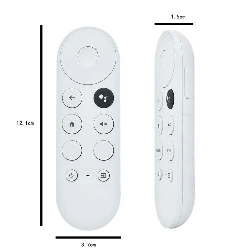 Convient pour Google Chromecast TV décodeur vocal télécommande de remplacement Smart TV télécommande G9N9N voix Bluetooth IR télécommande-Blanc