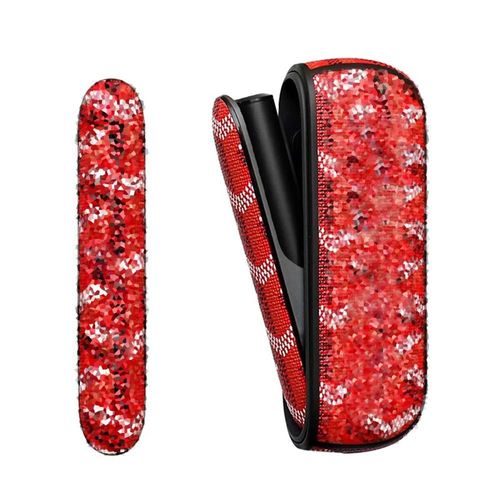 RUORUO-Juste latérale et étui 2 en 1 pour IQOS ILUMA, support de protection en cuir, accessoires-Rouge
