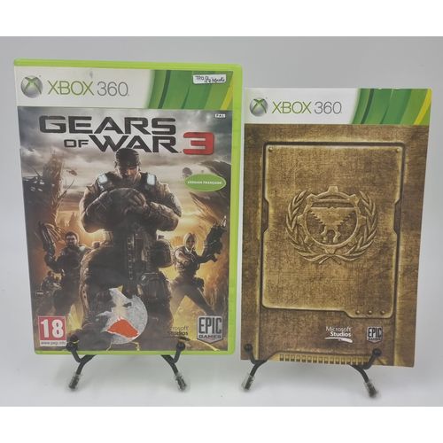 Jeu Xbox 360 Gears Of War 3 En Boite, Complet (Trace D¿Étiquette Sur La Boite)