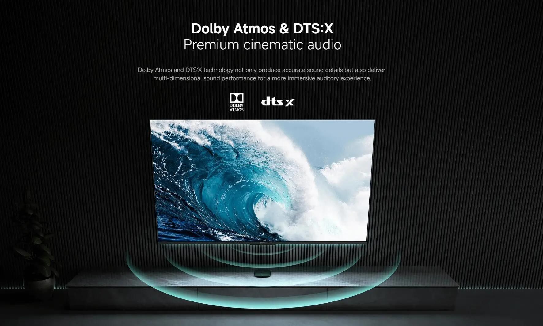 Xiaomi-Smart TV Box S 3rd Gen, Android TV Box, 4K, UHD, WiFi 6, 32 Go, Dean, Dolby Vision HDR10 +, Google Assistant, BTstimulations, Nouveau-Ue Plug image 4 | Rakuten