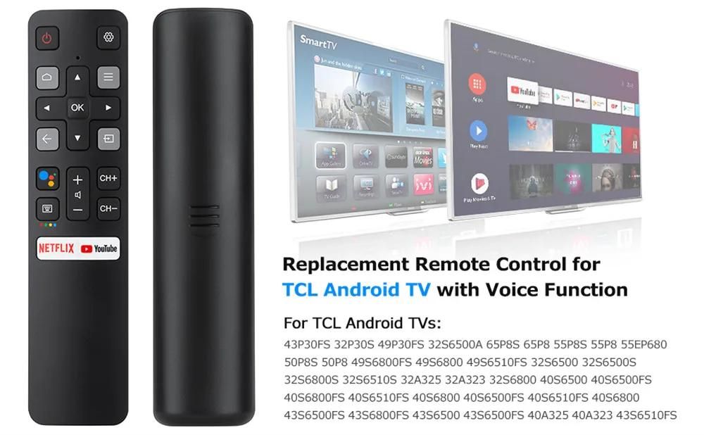 Remplacement de la tlcommande vocale RC802V FNR1 pour tlviseurs intelligents TCL Android TV 4K UHD avec boutons Netflix YouTube-Voice Remote image 1 | Rakuten