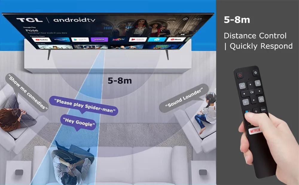 Remplacement de la tlcommande vocale RC802V FNR1 pour tlviseurs intelligents TCL Android TV 4K UHD avec boutons Netflix YouTube-Voice Remote image 4 | Rakuten