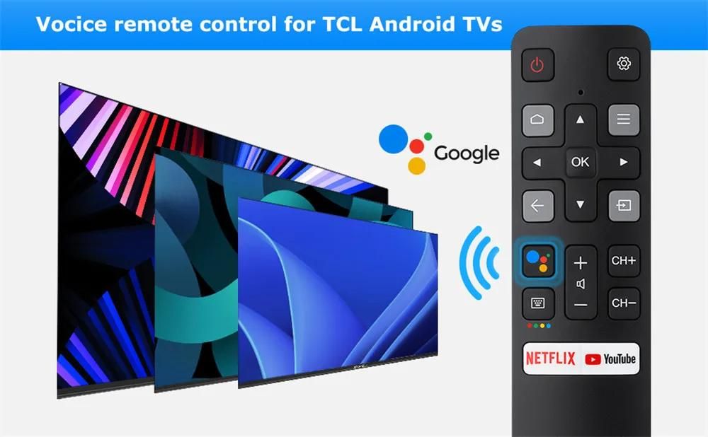 Remplacement de la tlcommande vocale RC802V FNR1 pour tlviseurs intelligents TCL Android TV 4K UHD avec boutons Netflix YouTube-Voice Remote image 5 | Rakuten