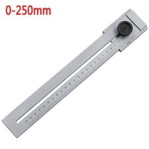Jauge de marquage en acier inoxydable 0-250 mm, outil de mesure pour le travail du bois, jauge de marquage pour métaux, gris clair (1 pièce)