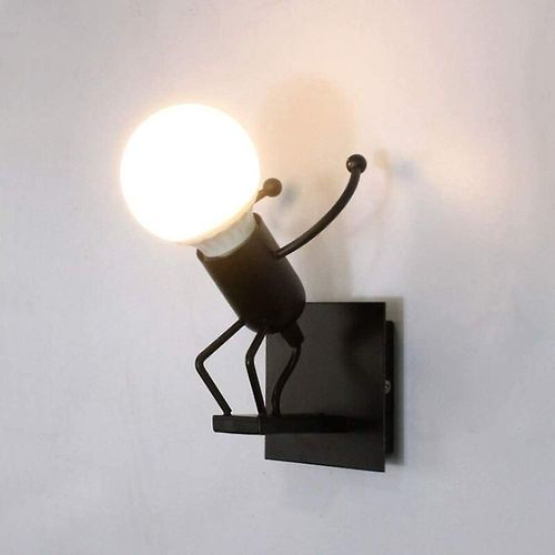 Applique Murale Robot, Applique Murale Créative Little Iron Man, Lampes Murales Rétro De Dessin Animé, Pour Bar, Chambre, Cuisine, Restaurant, Café, Couloir