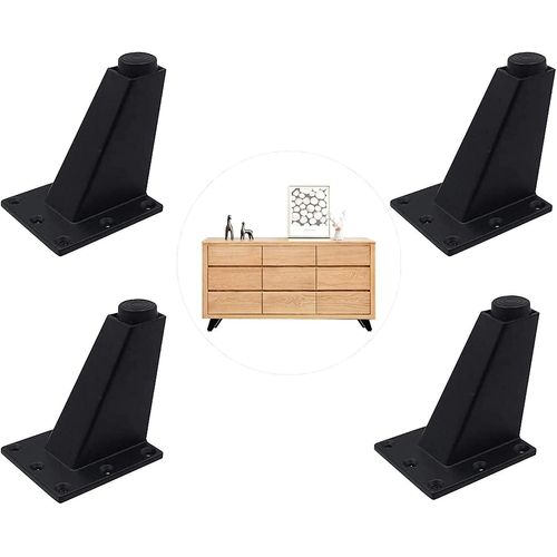 Lot De 4 Pieds Réglables En Alliage D'aluminium Pour Meubles De Cuisine, De Bar, De Télévision, De Bureau, De Table, Pour Canapé, Table, Armoires, Étagères