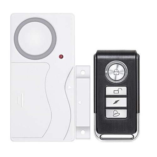 Alarme de porte et de fenêtre - Alarme antivol sans fil avec télécommande, facile à installer, 105 dB très fort (comprend 1 alarme et 1 télécommande) 85 mm