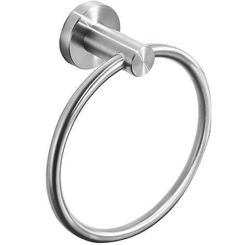 Anneau porte-serviettes rond autocollant en acier inoxydable pour salle de bain