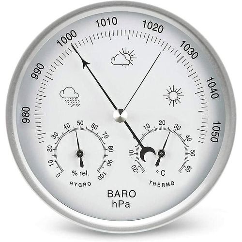 Station météo baromètre à cadran analogique avec thermomètre hygromètre mesures de pression atmosphérique Simplicité et lisibilité