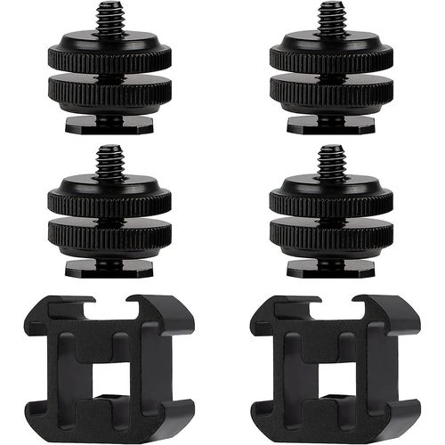 Adaptateur de fixation pour griffe porte-accessoire triple pour microphone, flash, moniteur, caméra, caméscope