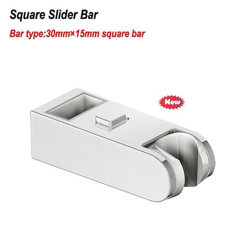 Support de douche à main remplaçable Pomme de douche en ABS chromé Hauteur réglable Barre coulissante de douche Support de tête de rail Support de douche à main de remplacement pour salle de bain