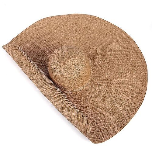 Chapeau De Paille Pour Femme, Chapeau De Soleil D'été À Large Bord, Léger, Respirant, Pliable, Chapeau De Plage, Protection Uv Pour Voyage, Jardin, Kaki