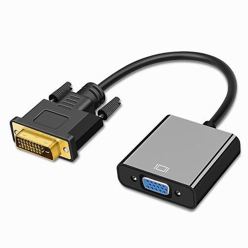 Adaptateur DVI vers VGA, convertisseur Gana 1080p actif DVI-D vers VGA 24+1,60 Hz