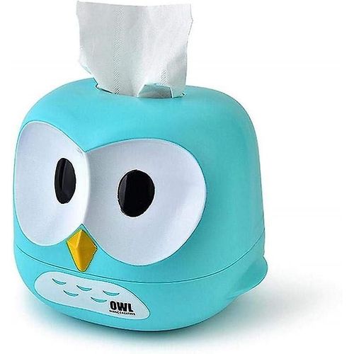 Distributeur de mouchoirs pour enfants, boîte à mouchoirs en papier argenté, motif hibou