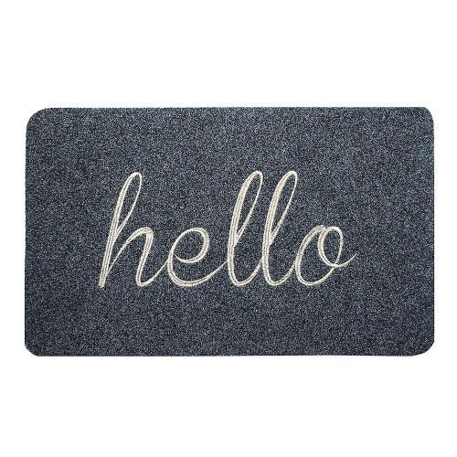 Paillasson Extérieur Hello, Paillasson Intérieur, Tapis D'entrée, Tapis D'entrée Intérieur, Paillasson Extérieur Antidérapant Et Anti-Poussière, 45 X 70 Cm