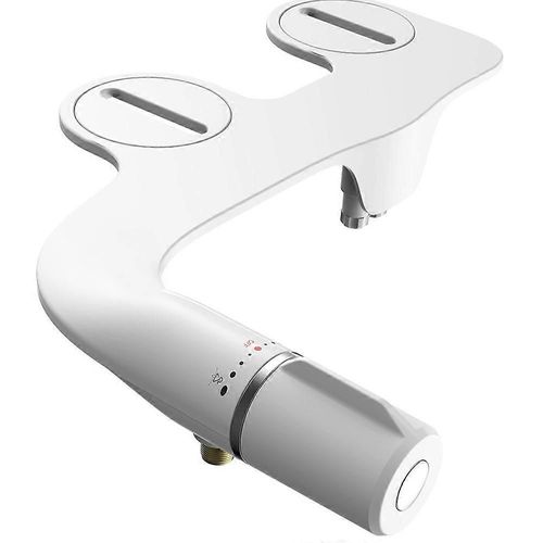 Pulvérisateur de bidet ultra-mince avec deux buses, pas besoin d'électricité, pression d'eau réglable, accessoire de bidet à eau froide, installation facile à domicile