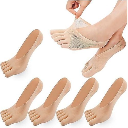 Chaussettes Basses Pour Femmes, Douces Et Respirantes, En Soie, Pour Filles (5 Paires) - 34-39