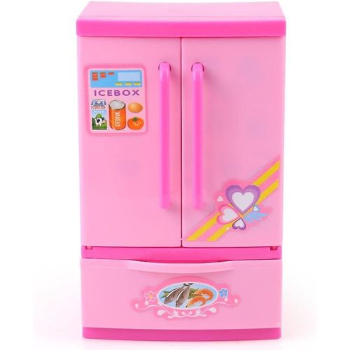 Jouet D'imitation Pour Enfant, Mini Réfrigérateur, Jouet De Rôle En Plastique Rose, Petit Appareil Électroménager, Modèle De Jouets, Jouets De Simulation Éducatifs, Appareil Ménager