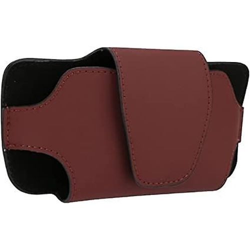 Étui à lunettes pour lunettes de soleil et pare-soleil de voiture, étui de rangement en cuir, support pour lunettes de soleil (rouge)