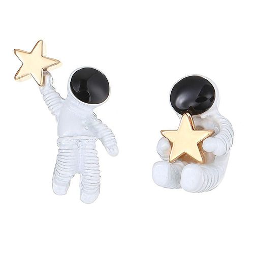Boucles D'oreilles À Tige En Forme D'étoiles Et D'astronautes Pour Filles, Garçons, Femmes Et Hommes