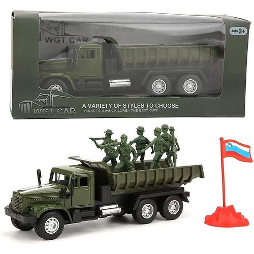 Voiture En Alliage À L'échelle 1:43 Avec Son Et Lumière, Camion Militaire, Figurine De Soldat, Simulation, Collection Militaire, Véhicule Miniature, Décoration De Naissance Pour Enfant