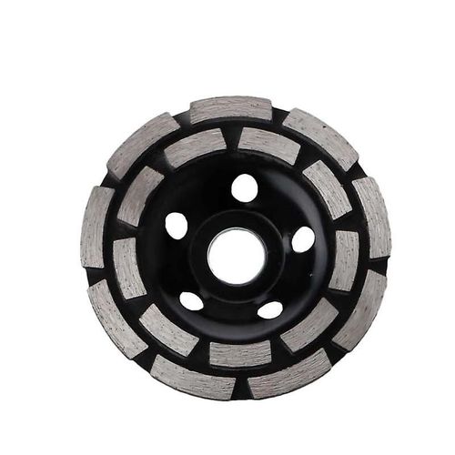 Disque diamanté pour meulage du béton, double rangée de 125 x 22,23 mm, meule diamantée universelle pour le meulage du béton