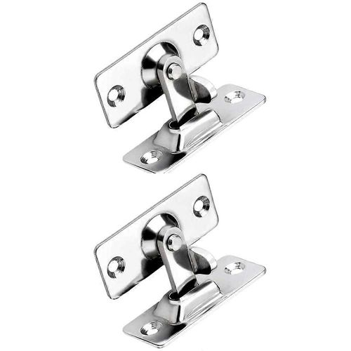 Loquet de porte coulissante à 90 degrés, verrou d'angle de sécurité à angle droit en acier inoxydable, boucle pliante, convient aux portes coulissantes, argent