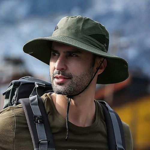Chapeau De Soleil À Large Bord Pliable Pour Homme, Imperméable, Protection Uv, Pour L'alpinisme Et Les Activités En Plein Air