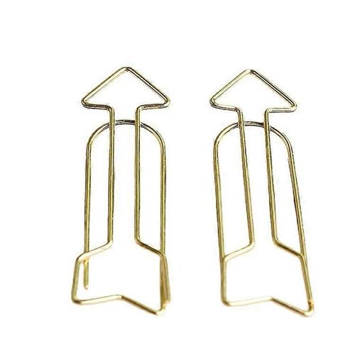 Lot De 12 Trombones Dorés De Grande Taille, Trombones En Métal En Forme De Flèche, Fournitures Scolaires Et De Bureau, Organisation Personnelle