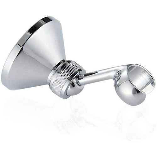 Support de douche réglable pour pommeau de douche à main, support chromé, fixation murale, pince argentée