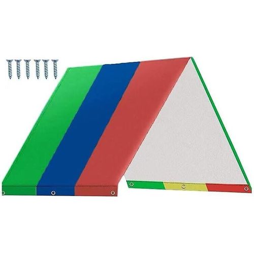 Bâche de remplacement pour balançoire de toit d'aire de jeux pour enfants 52" × 90" Toit de l'auvent Remplacement de l'auvent Toile de remplacement Housse de piège imperméable de remplacement en 210D O