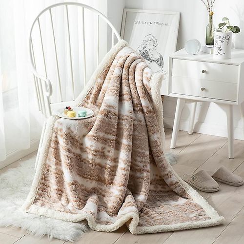 Couverture En Peluche, Drap Chaud Pour Lit Et Canapé, Couverture Douce ¿ 130 X 160 Cm (1,25 Kg)