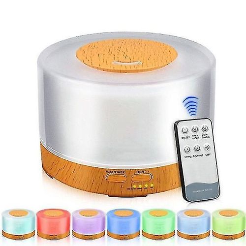 Diffuseur d'huiles essentielles 500 ml, haut-parleur Bluetooth, humidificateur d'air ultrasonique silencieux, brume fraîche, parfum électrique, 7 couleurs avec application pour bureau, spa,