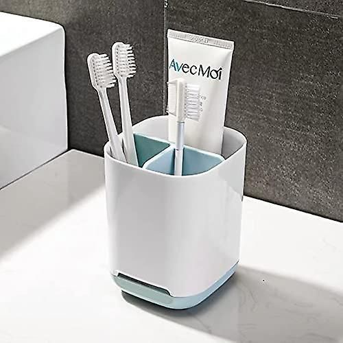 Porte-brosse à dents minimaliste ZEACCT, boîte à brosse à dents, fond antidérapant, en plastique PP et ABS, rangement multifonctionnel, sec et facile à nettoyer - Bleu