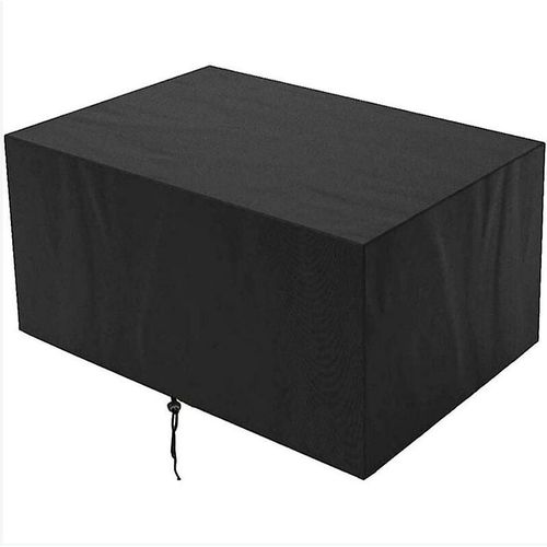 Housse De Protection Pour Mobilier De Jardin En Tissu Oxford 210d, Protection Contre La Pluie Et La Poussière, Anti-Uv (120 X 120 X 74 Cm, Noir)